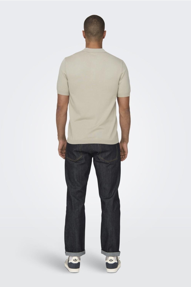 ONSWYLER LIFE REG 14 SS POLO KNIT N 22022219 Silver Lining